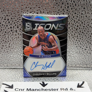 2019-20 Panini Spectra Icons CHAUNCEY BILLUPS auto /99 FRENLY BRICKS - Open 7 Days