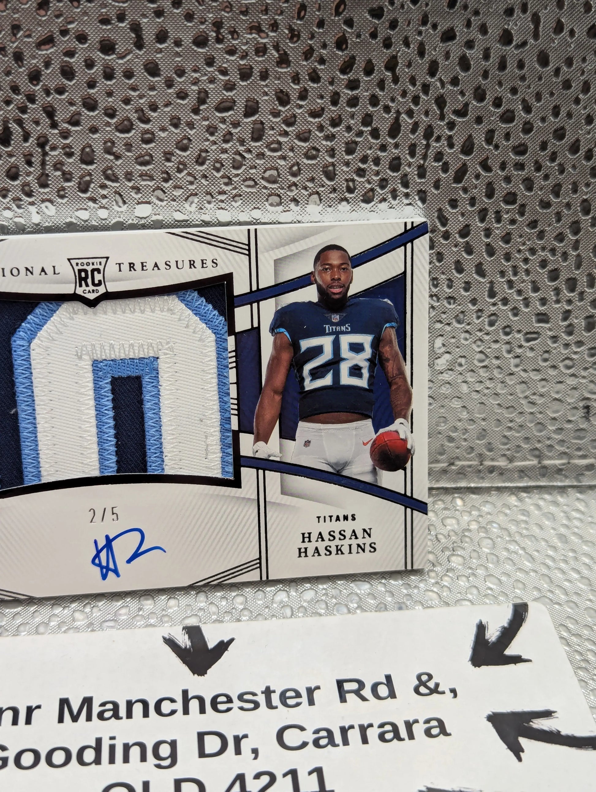 2022 Panini National Treasures ROOKIE Hassan Haskins Patch Auto /5 FRENLY BRICKS - Open 7 Days