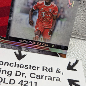 2022-23 Topps ALPHONSO DAVIES  /150 patch Bayern Munich FRENLY BRICKS - Open 7 Days