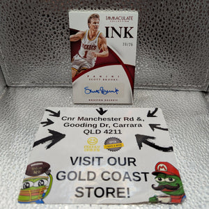 2014-15 Panini IMMACULATE ink /25 Scott Brooks FRENLY BRICKS - Open 7 Days