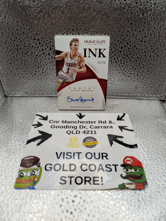 2014-15 Panini IMMACULATE ink /25 Scott Brooks FRENLY BRICKS - Open 7 Days