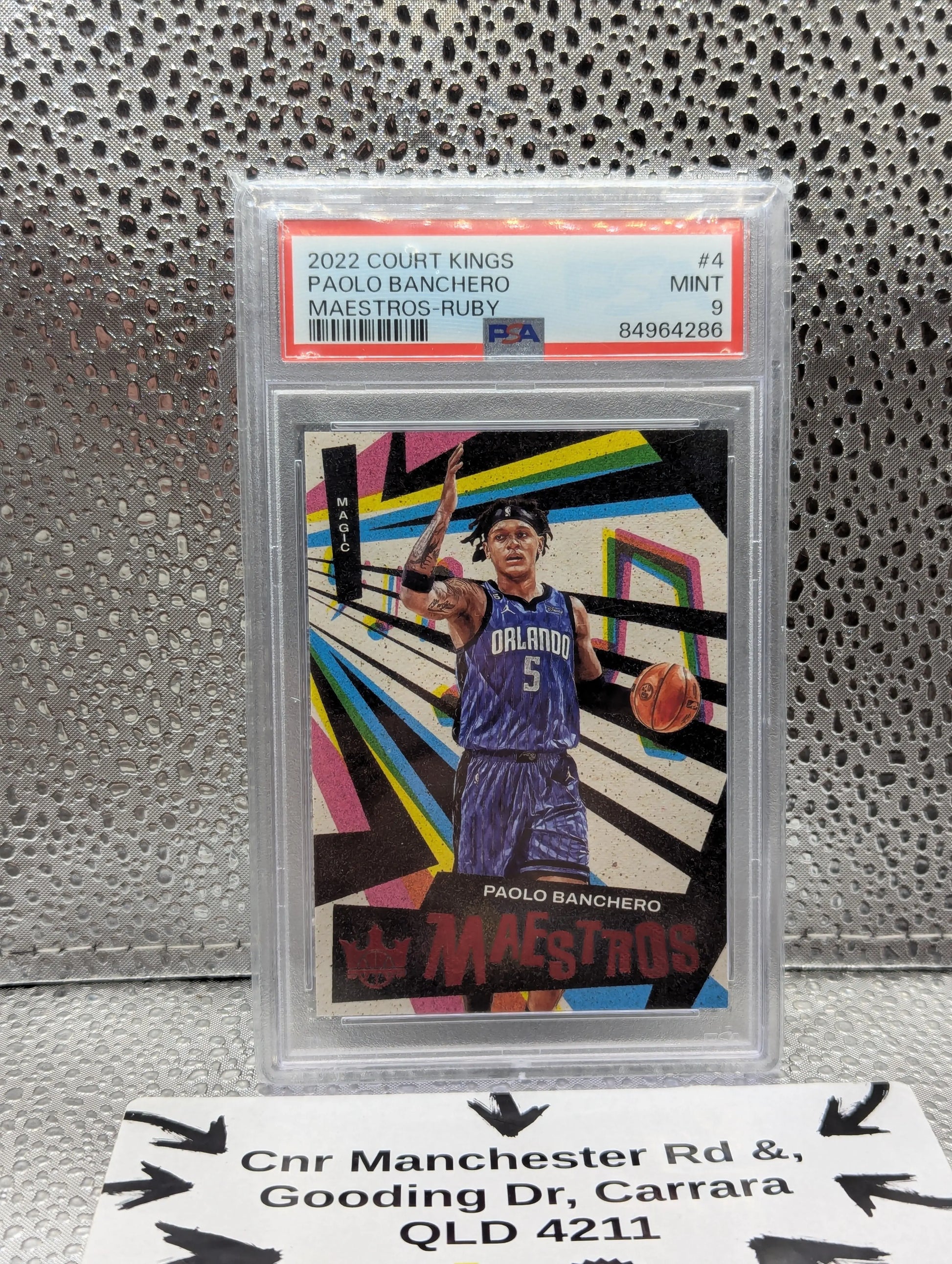 2022 Court Kings PAOLO BANCHERO Maestros RUBY #4 PSA 9 /149 FRENLY BRICKS - Open 7 Days