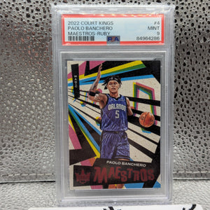 2022 Court Kings PAOLO BANCHERO Maestros RUBY #4 PSA 9 /149 FRENLY BRICKS - Open 7 Days