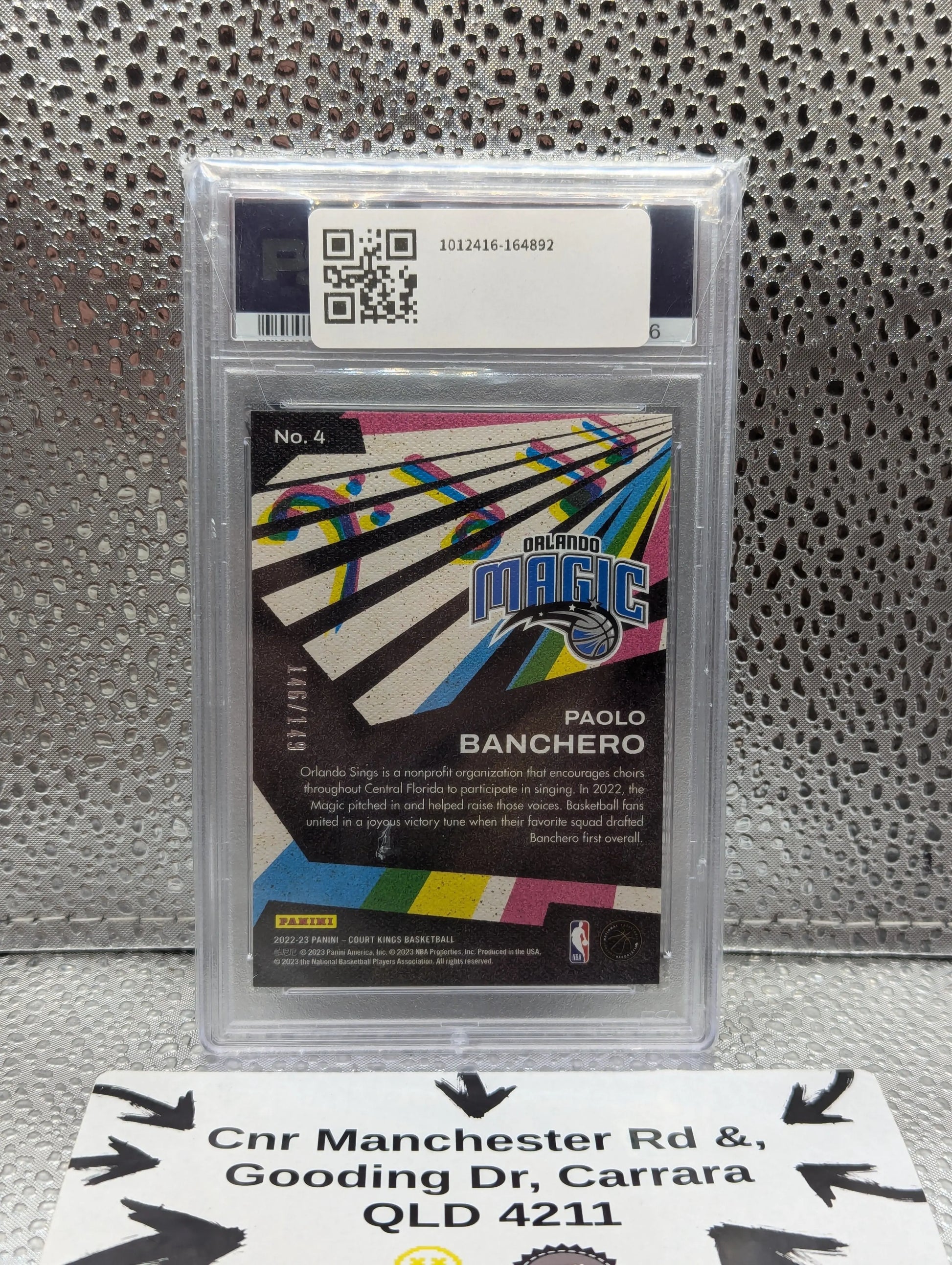 2022 Court Kings PAOLO BANCHERO Maestros RUBY #4 PSA 9 /149 FRENLY BRICKS - Open 7 Days