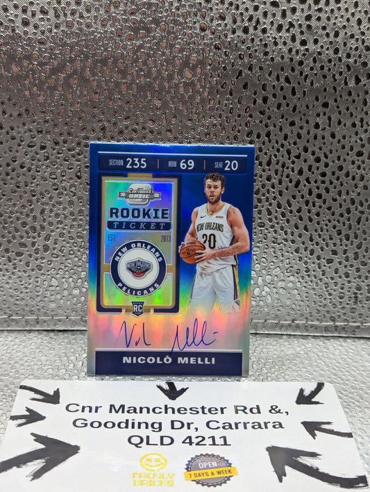 2019-20 Panini Optic Contenders NICOLO MELLI rookie auto /99 FRENLY BRICKS - Open 7 Days