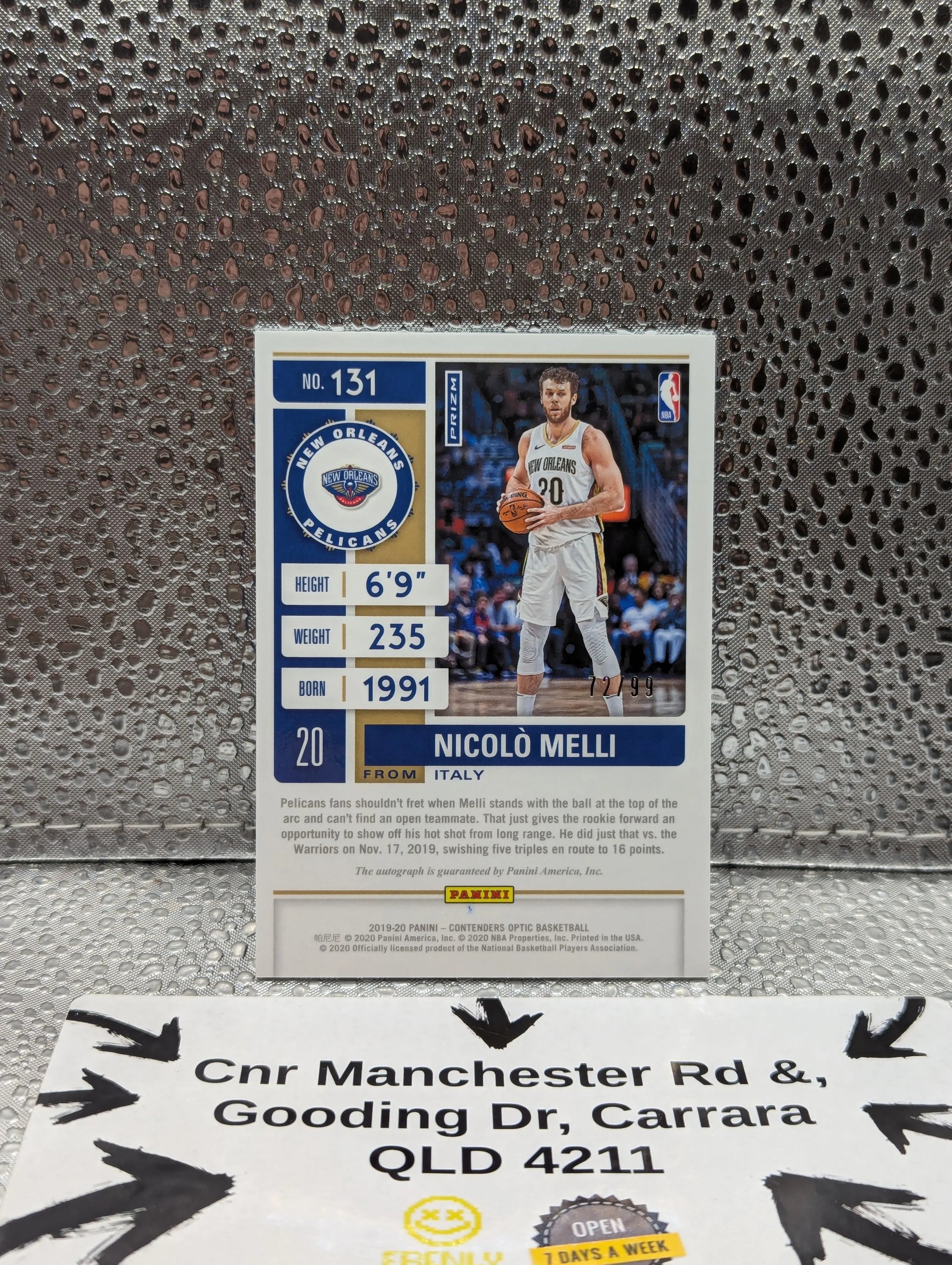 2019-20 Panini Optic Contenders NICOLO MELLI rookie auto /99 FRENLY BRICKS - Open 7 Days