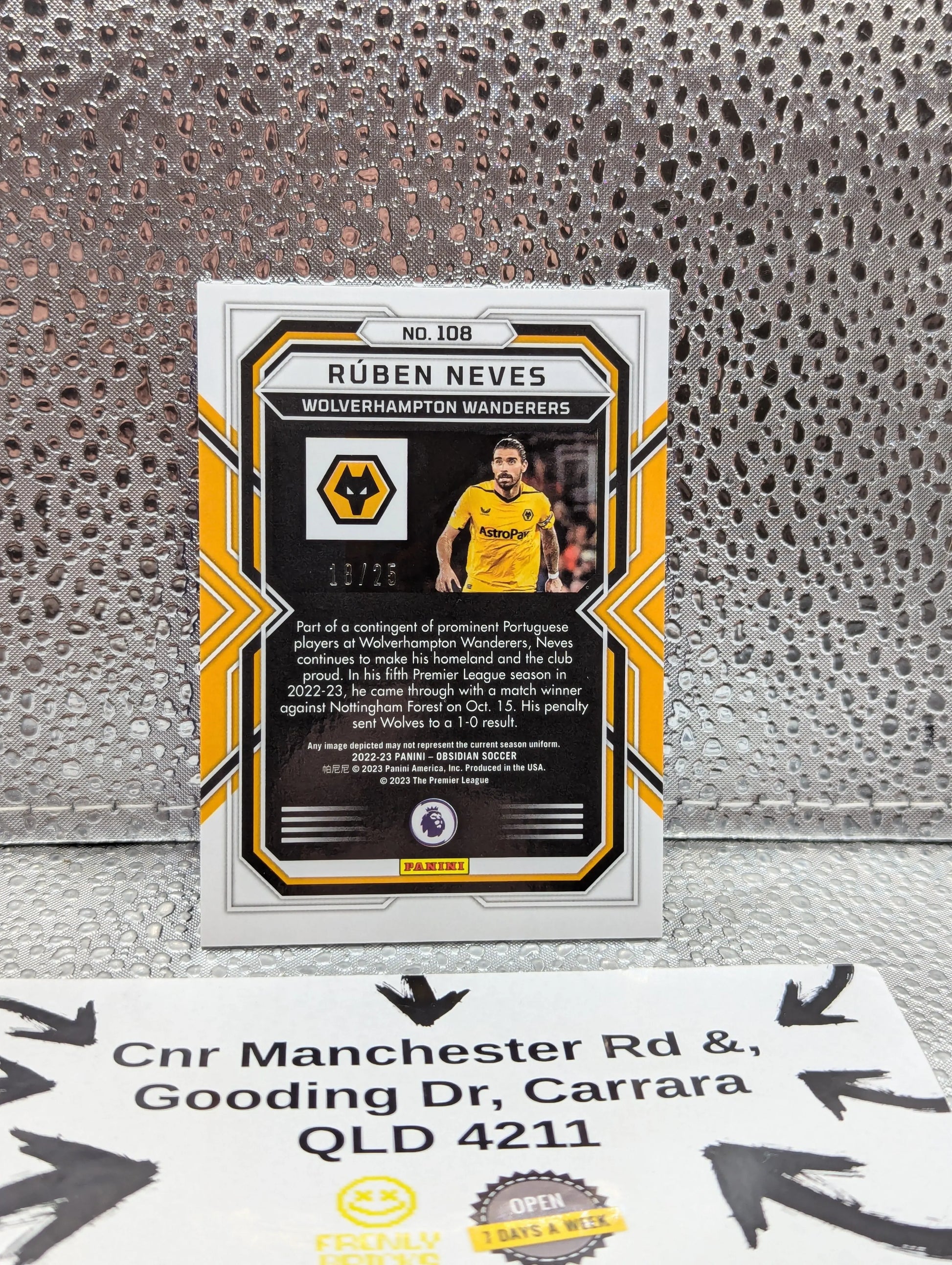 2022-23 Panini Prizm EPL Ruben Neves WOLVES /25 Purple FRENLY BRICKS - Open 7 Days