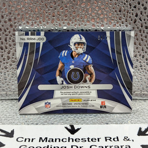 2023 Panini SPECTRA - Josh Downs RISING Rookie Dual Patch /75 FRENLY BRICKS - Open 7 Days