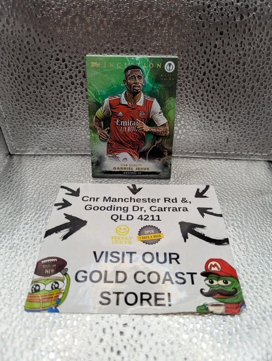 2023 Topps INCEPTION - Gabriel Jesus /99 ARSENAL FRENLY BRICKS - Open 7 Days