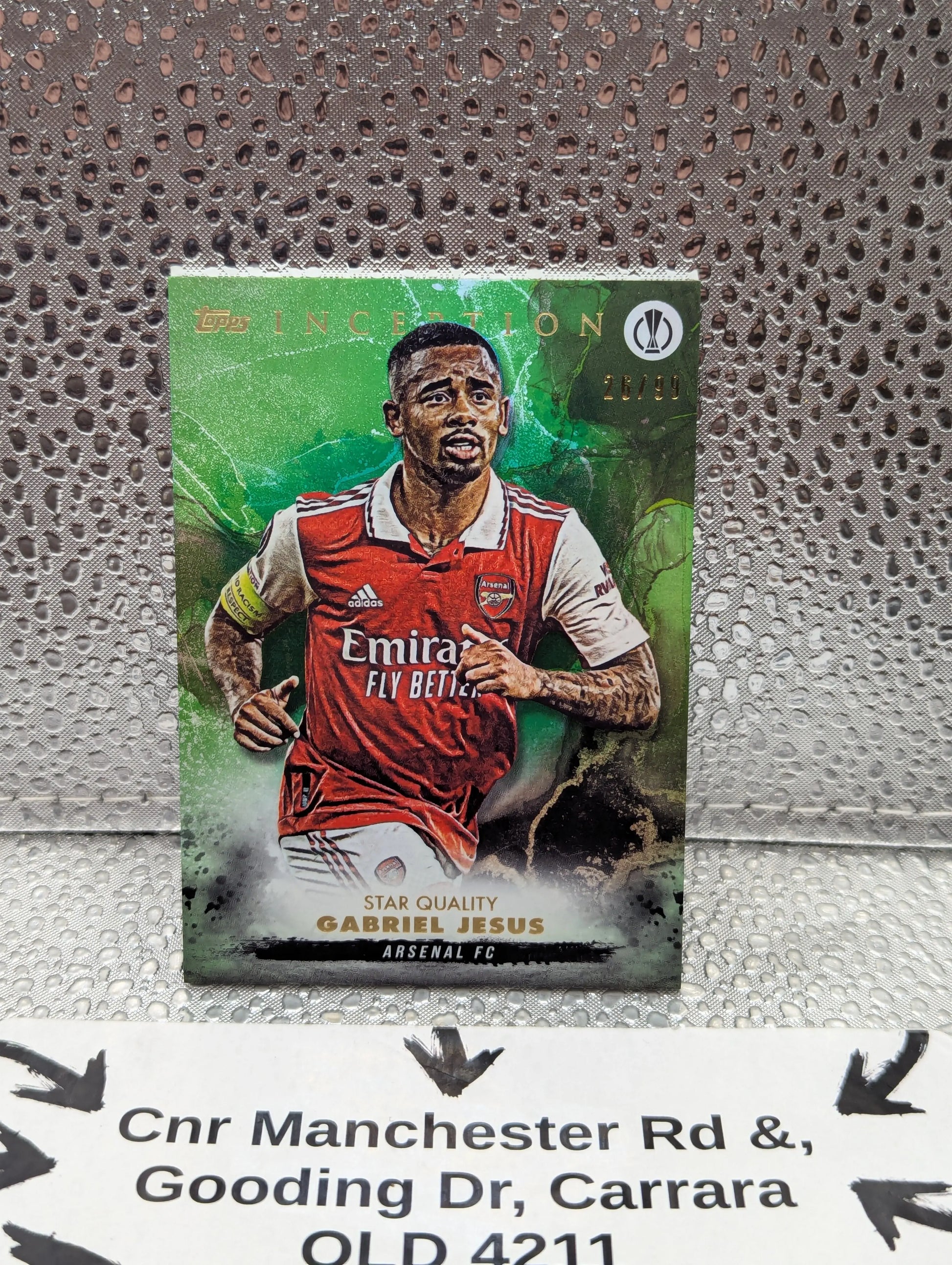 2023 Topps INCEPTION - Gabriel Jesus /99 ARSENAL FRENLY BRICKS - Open 7 Days