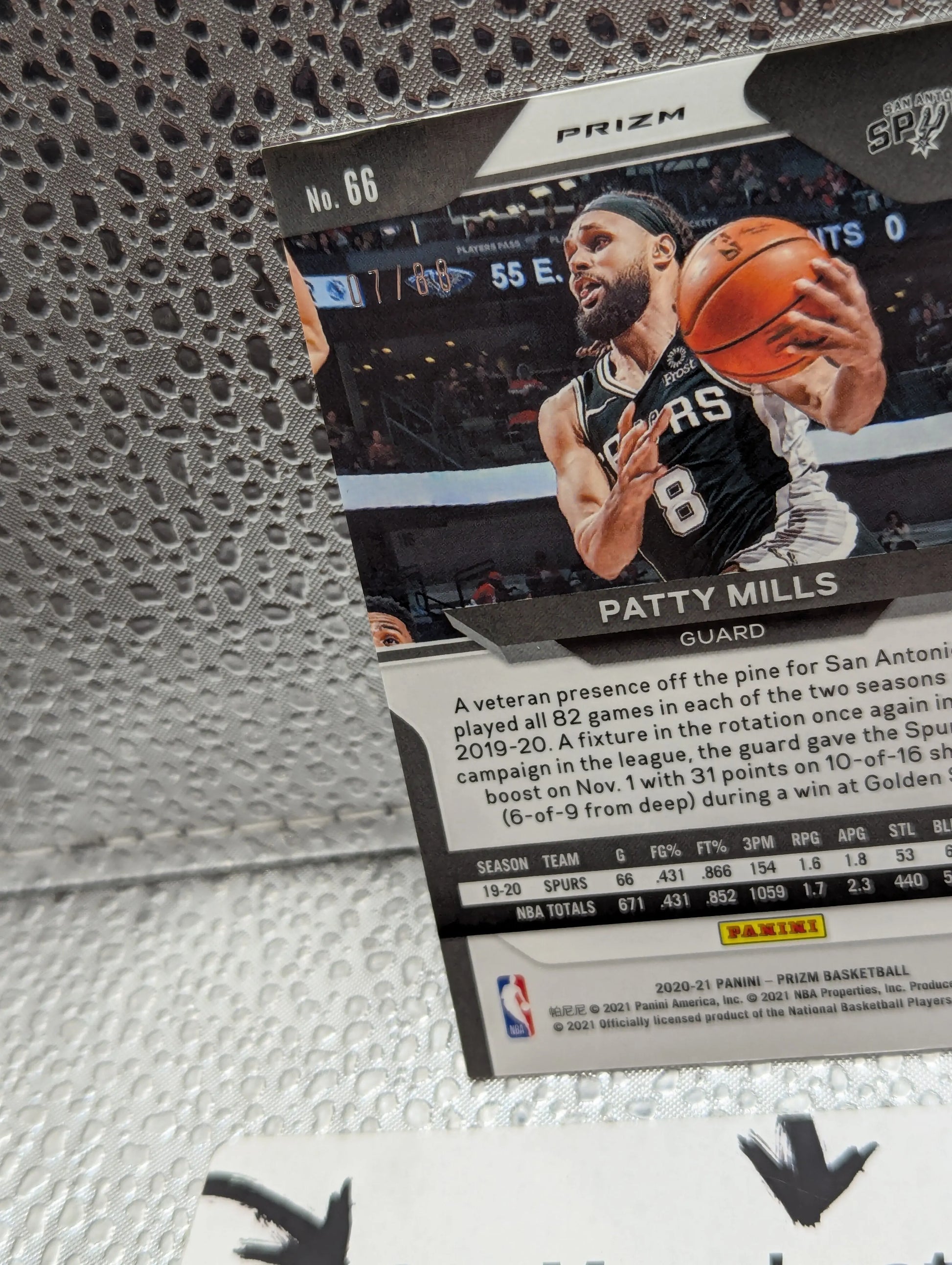 2020-21 Panini PRIZM Patty Mills /88 Scope FRENLY BRICKS - Open 7 Days