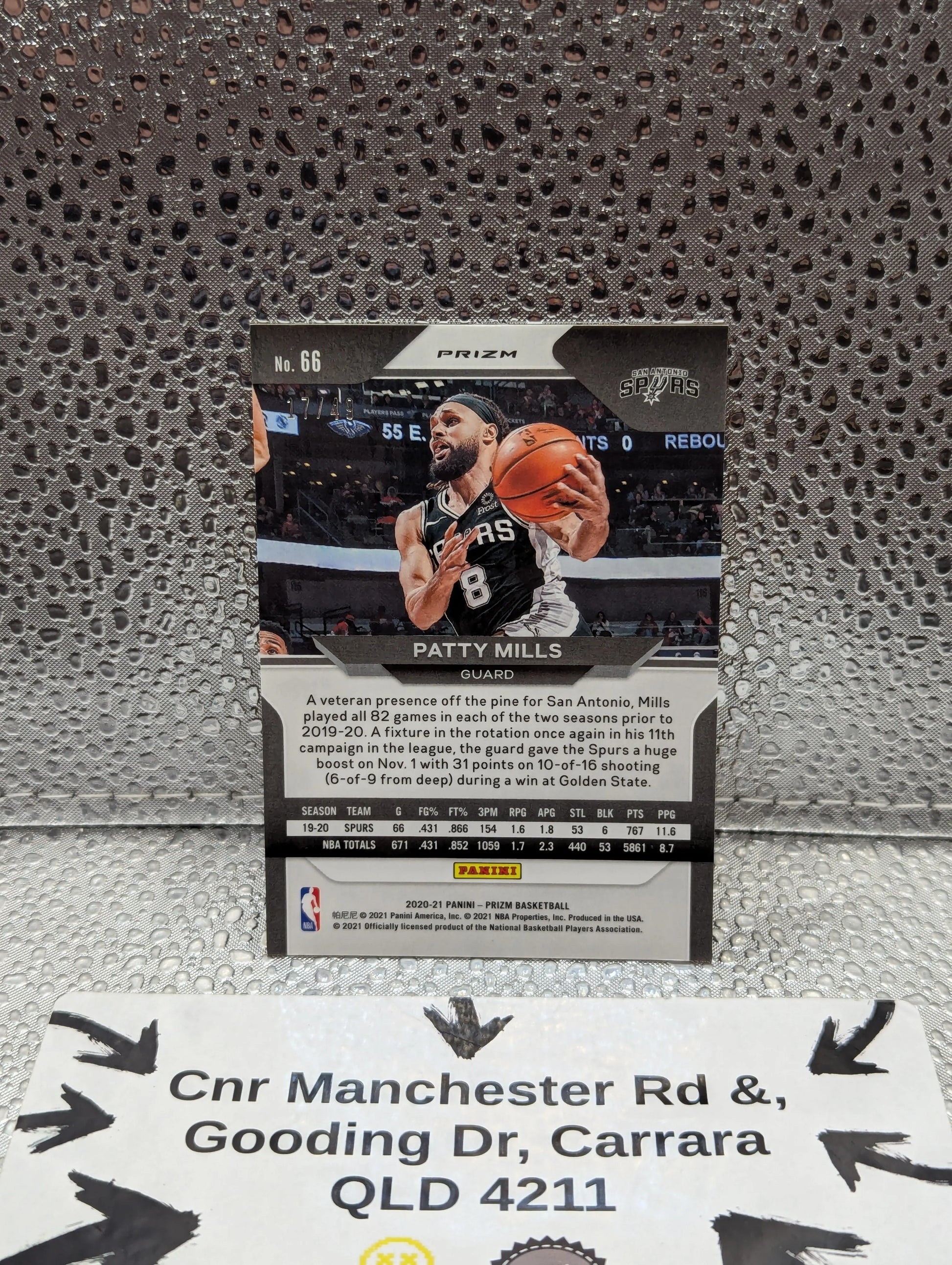 2020-21 Panini Prizm PATTY MILLS orange /49 FRENLY BRICKS - Open 7 Days