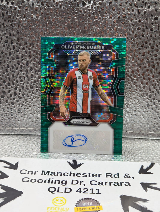 2023-24 Panini Prizm EPL Oliver McBurnie GREEN PULSAR auto FRENLY BRICKS - Open 7 Days