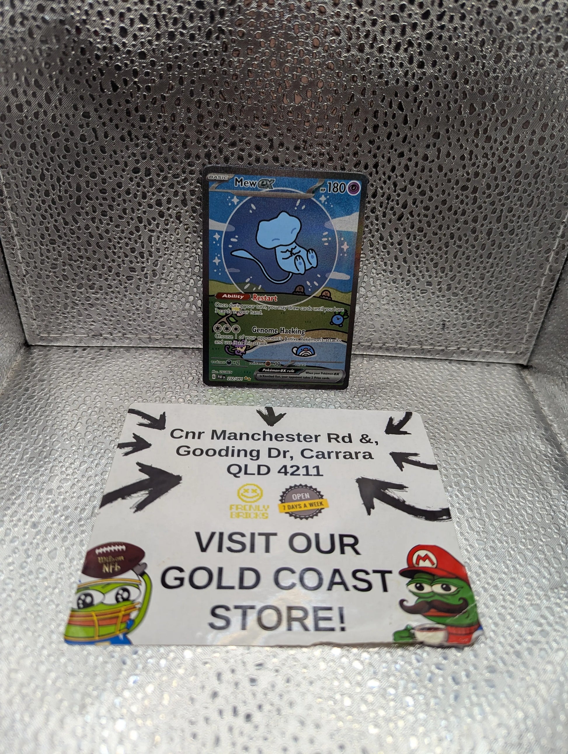 Pokémon TCG S&V Paldean Fates  Mew Ex 232/091 Special Illustration Rare FRENLY BRICKS - Open 7 Days