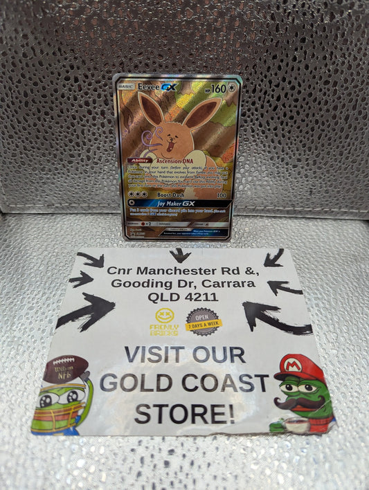 Pokemon TCG Black Star Promo - Eevee GX SM233 FRENLY BRICKS - Open 7 Days