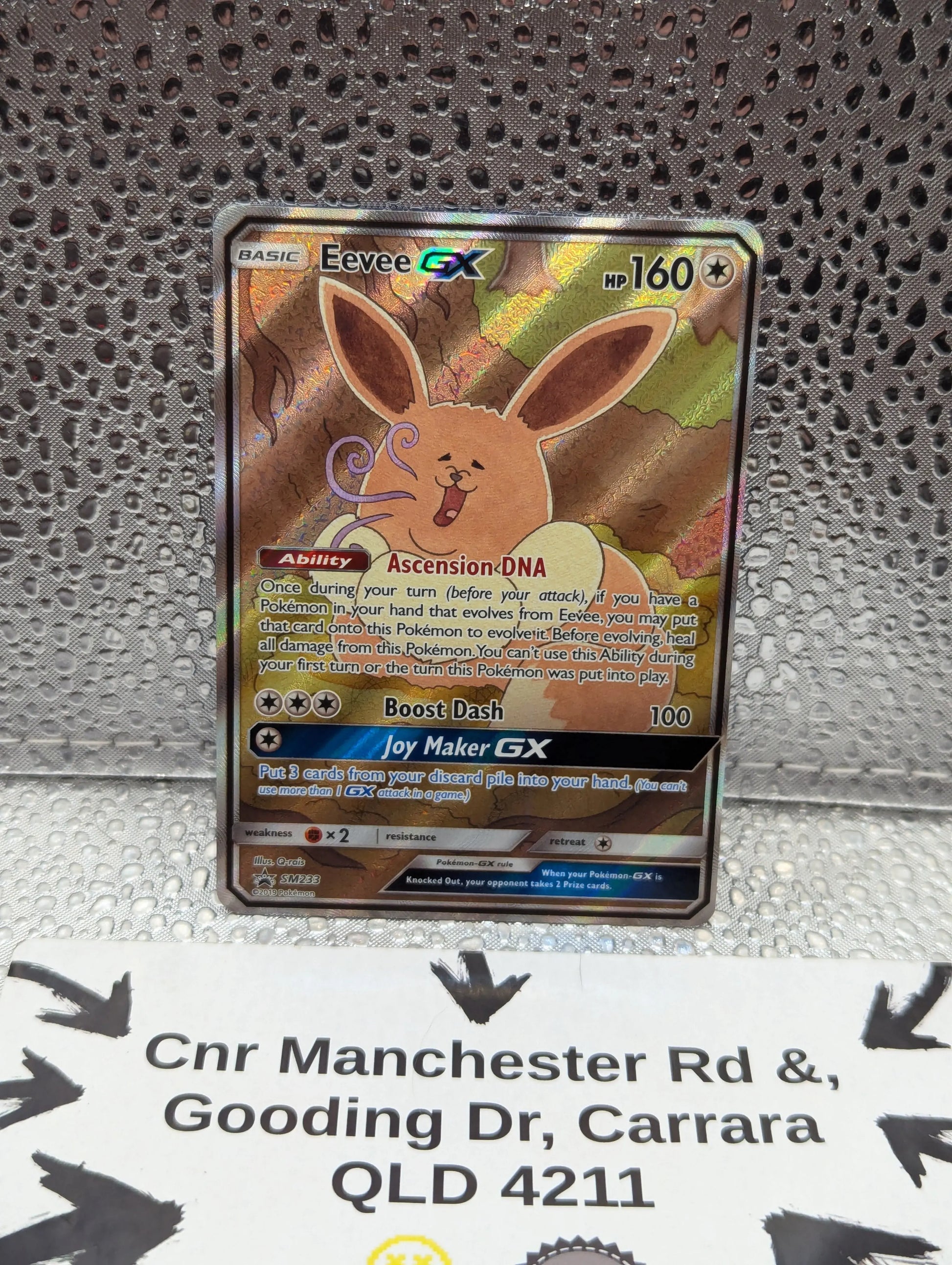 Pokemon TCG Black Star Promo - Eevee GX SM233 FRENLY BRICKS - Open 7 Days