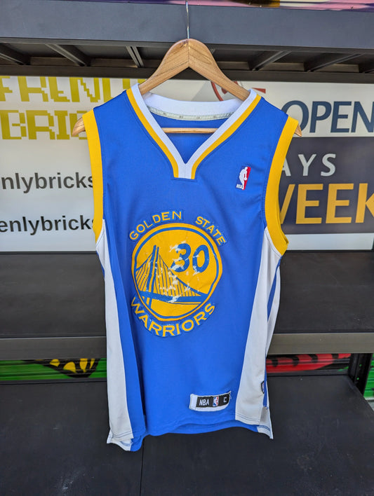 Curry Golden State Warriors NBA Jersey Mens Size L Blue replica FRENLY BRICKS - Open 7 Days