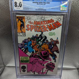 Amazing Spider-Man #253 CGC graded 8.0 white pages FRENLY BRICKS - Open 7 Days