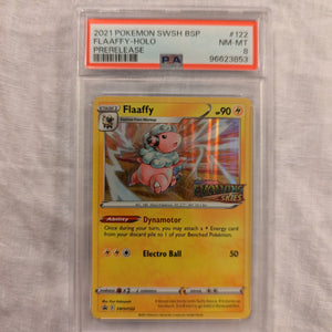 2021 Pokemon SWSH Flaaffy HOLO prerelease #122 PSA 8 FRENLY BRICKS - Open 7 Days