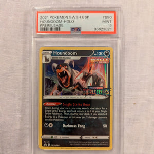 2021 Pokemon Houndoom HOLO #90 Prerelease PSA 9 FRENLY BRICKS - Open 7 Days