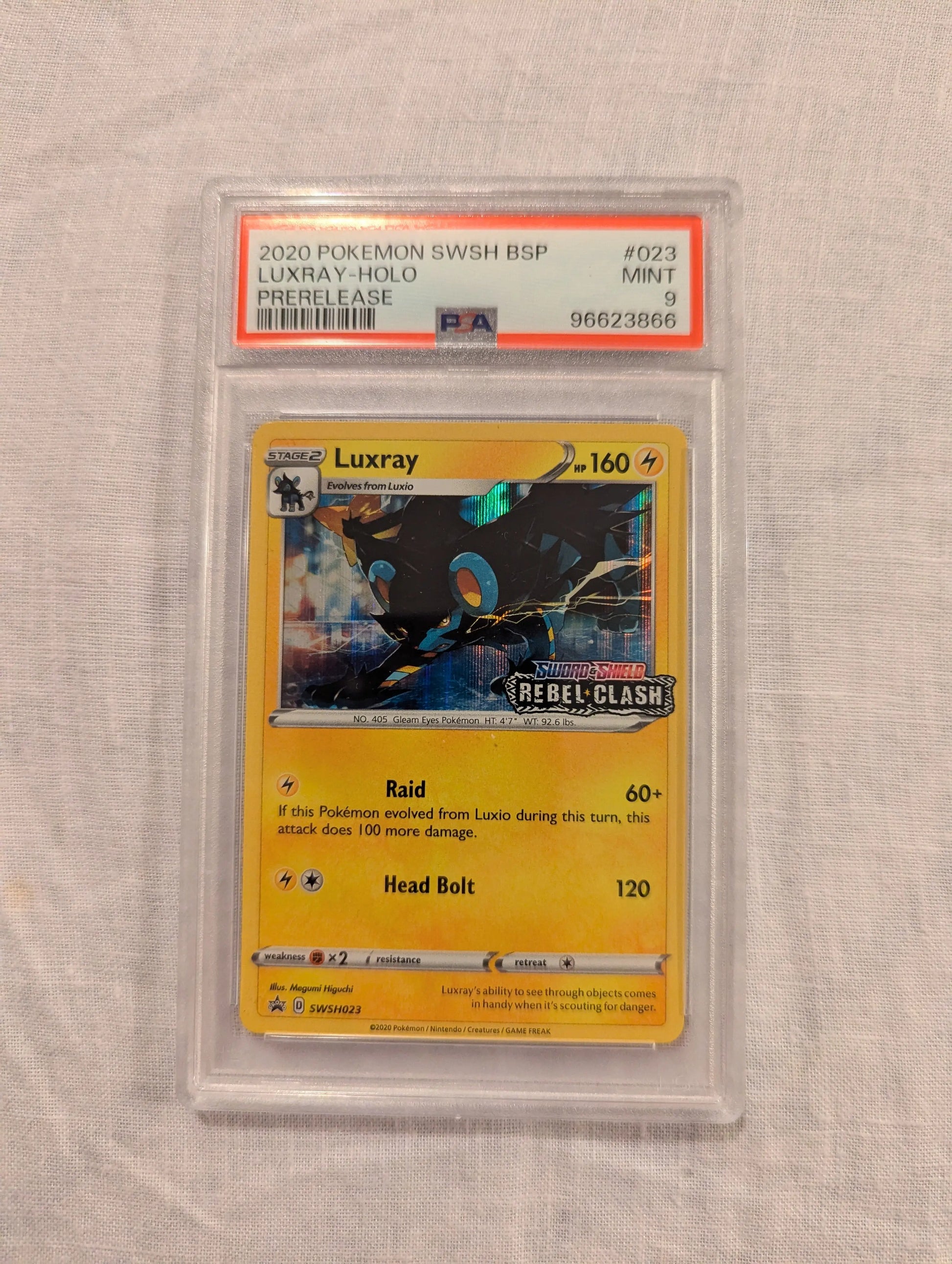 2020 Pokemon Luxray Holo Prerelease #23 PSA 9 FRENLY BRICKS - Open 7 Days