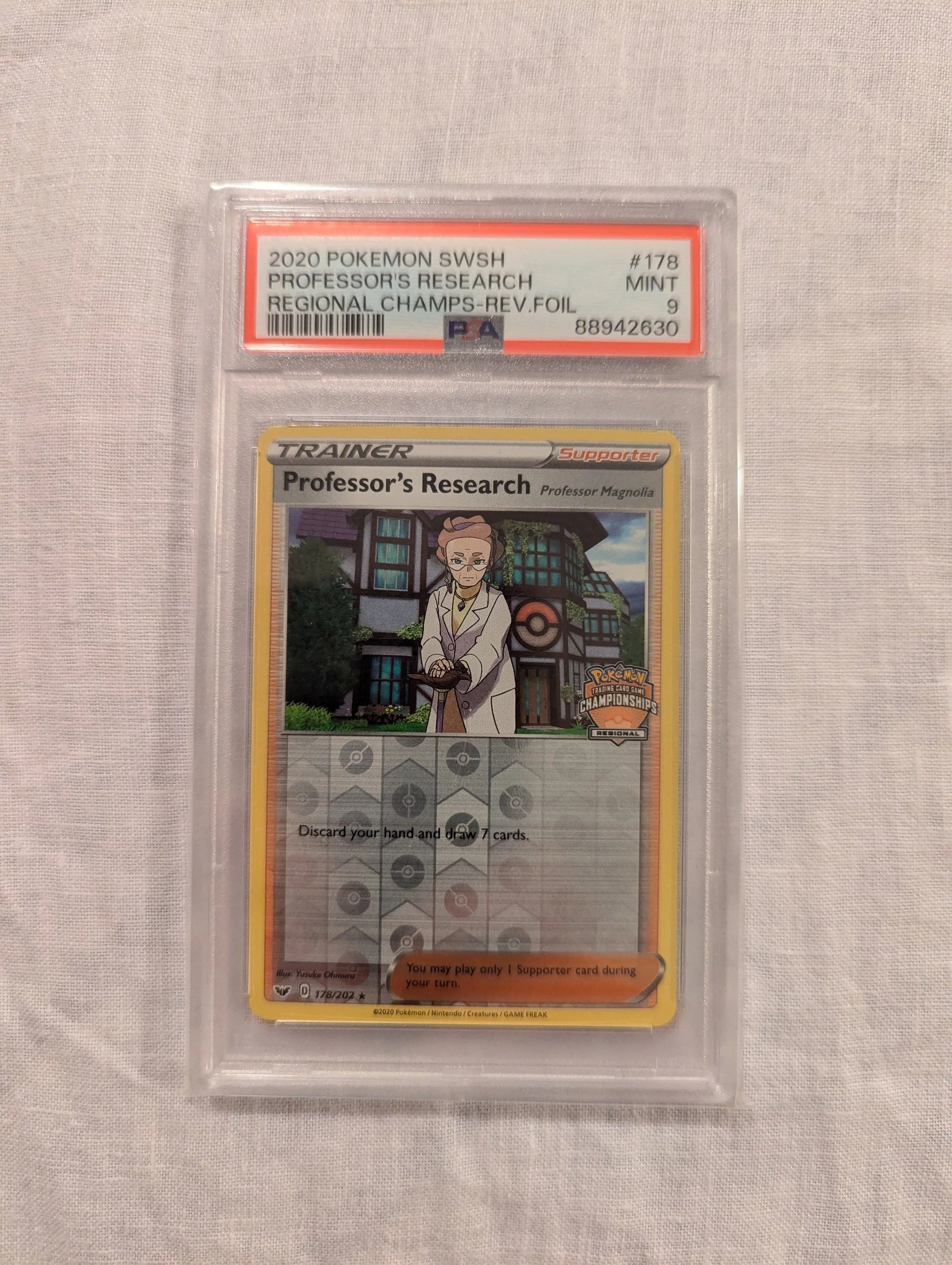 2020 Pokemon Professors Research Regional Champions Rev Foil #178 PSA 9 FRENLY BRICKS - Open 7 Days