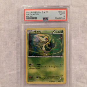 2011 Pokemon black and white SNIVY HOLO #BW01 PROMO PSA 9 FRENLY BRICKS - Open 7 Days