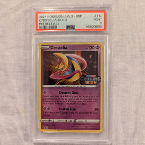 2021 Pokemon Cresselia HOLO Prerelease #114 PSA 9 FRENLY BRICKS - Open 7 Days