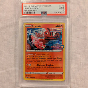 2021 Pokemon Oricorio #168 Prerelease PROMO PSA 9 FRENLY BRICKS - Open 7 Days