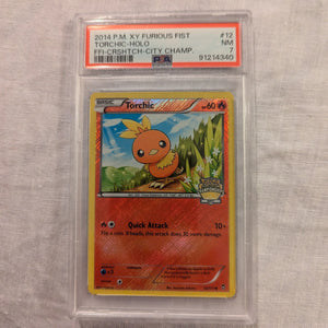 2014 Pokemon Torchic XY Furious Fist #12 Holo Championships city PSA 7 FRENLY BRICKS - Open 7 Days