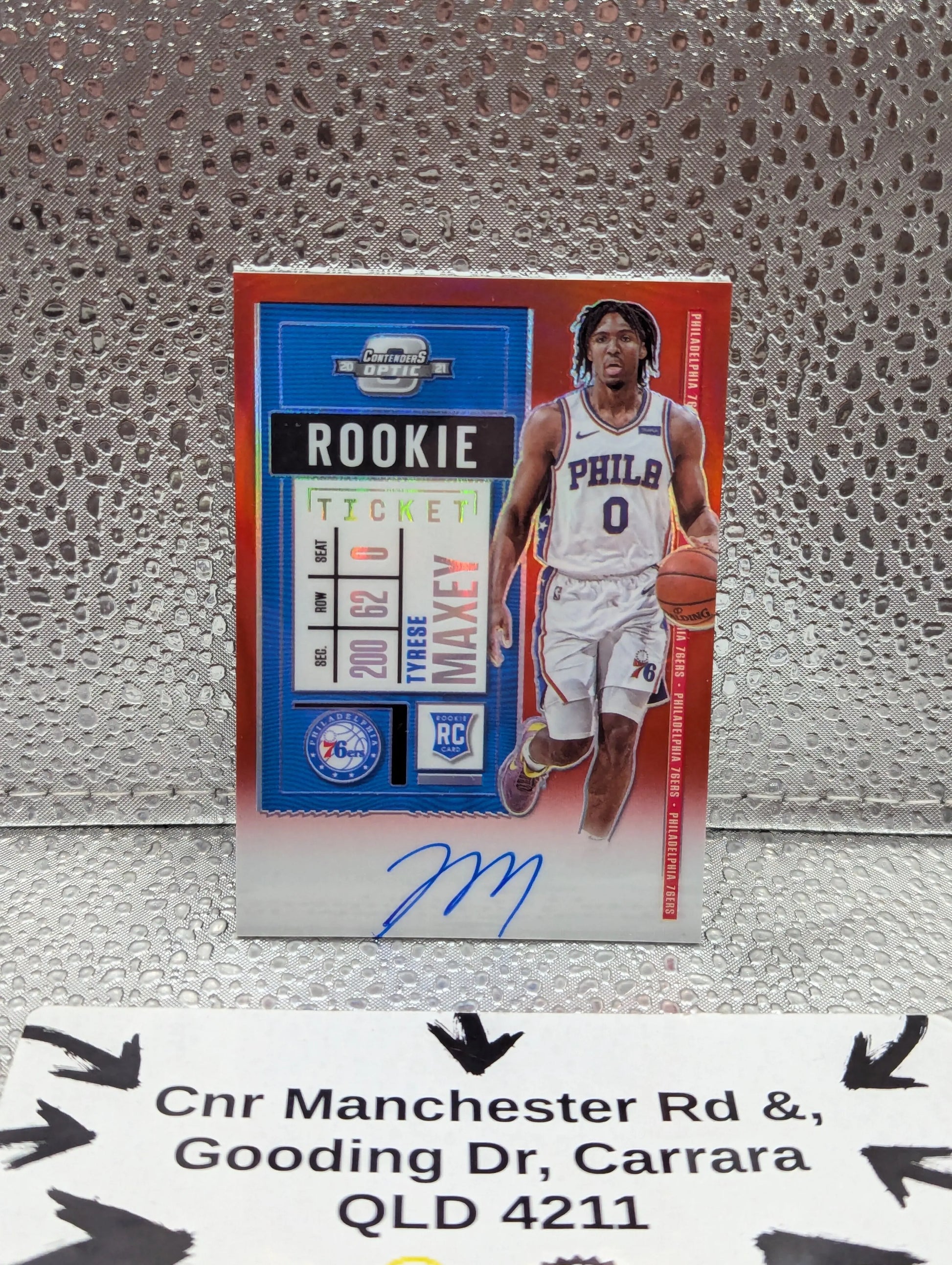 2020-21 Panini Optic Contenders TYRESE MAXEY /149 Auto Signed on card FRENLY BRICKS - Open 7 Days