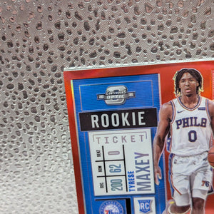 2020-21 Panini Optic Contenders TYRESE MAXEY /149 Auto Signed on card FRENLY BRICKS - Open 7 Days