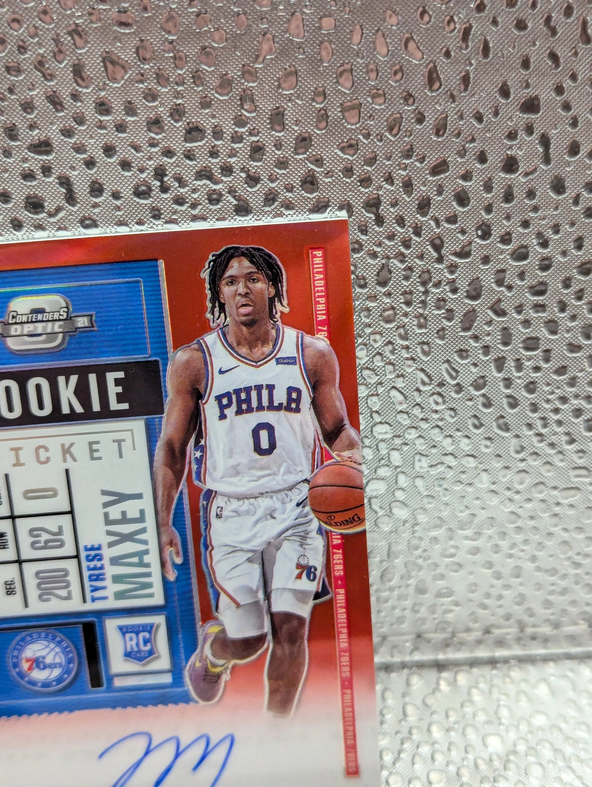 2020-21 Panini Optic Contenders TYRESE MAXEY /149 Auto Signed on card FRENLY BRICKS - Open 7 Days