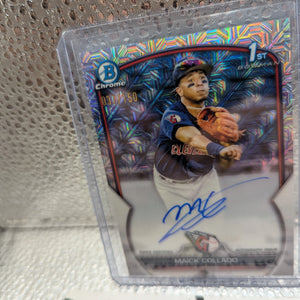 2023 Topps Chrome Bowman 1st MAICK COLLADO Autograph /150 Silver Refractor FRENLY BRICKS - Open 7 Days