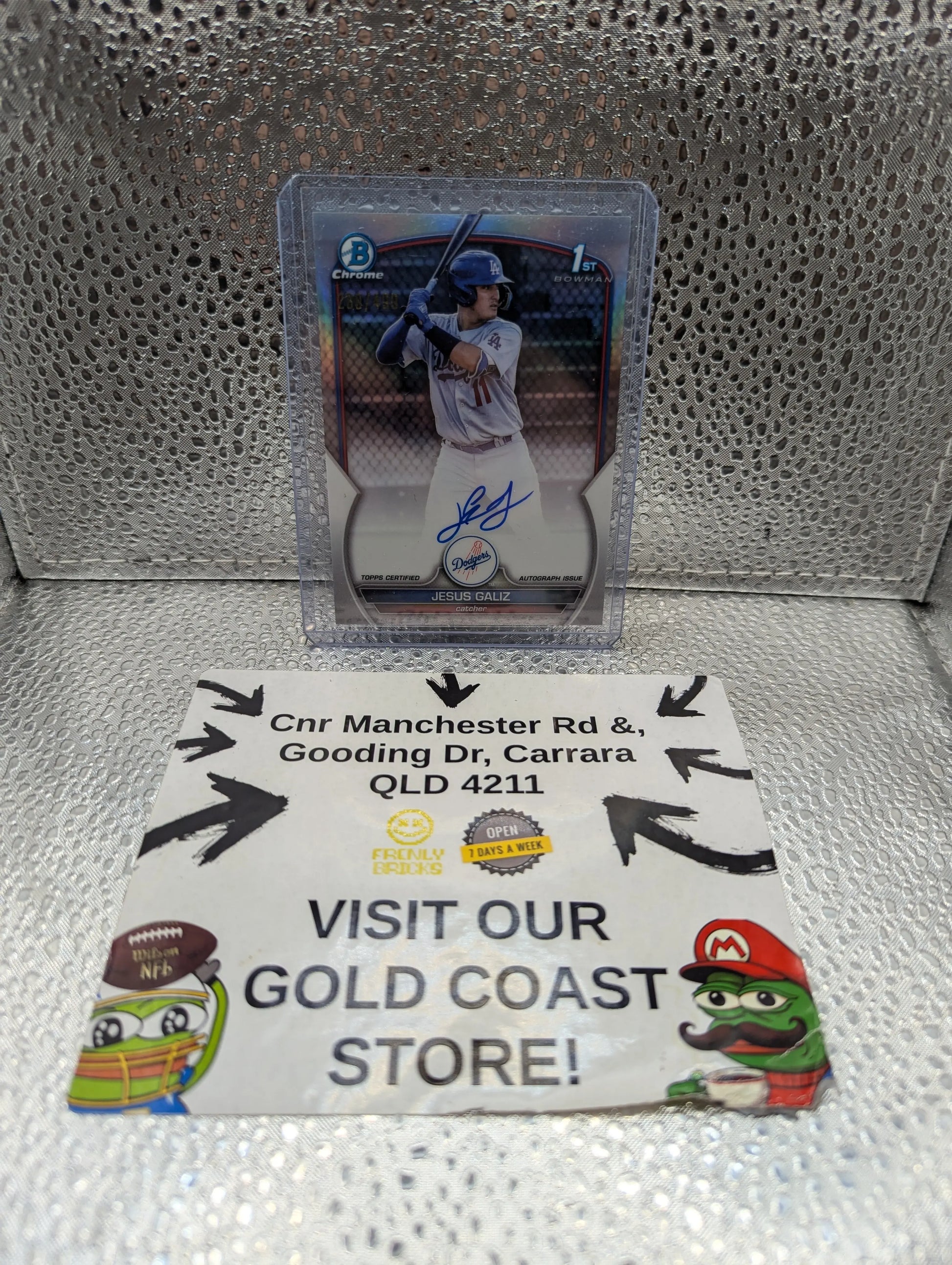 Topps Chrome Bowman 1st JESUS GALIZ /499 Autograph SILVER FRENLY BRICKS - Open 7 Days