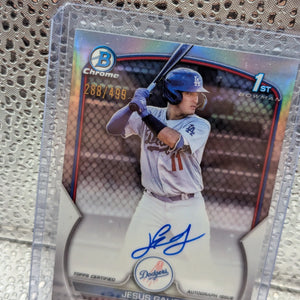 Topps Chrome Bowman 1st JESUS GALIZ /499 Autograph SILVER FRENLY BRICKS - Open 7 Days