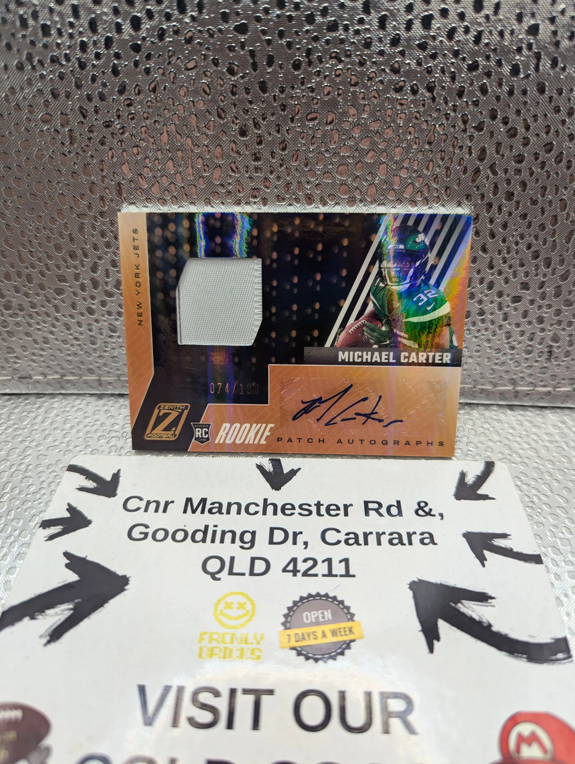 2021 Panini Zenith Football MICHAEL CARTER Rookie Patch Auto /99 FRENLY BRICKS - Open 7 Days