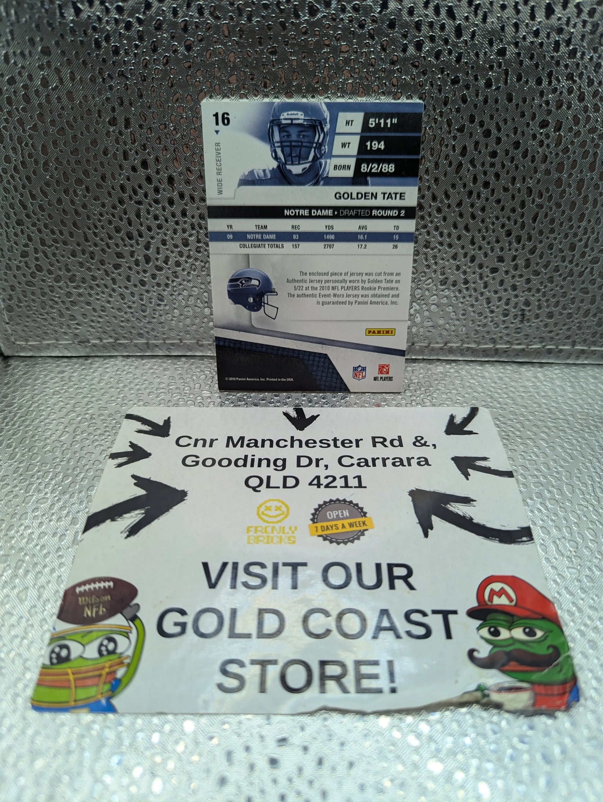 2010 Panini Absolute Memorabilia GOLDEN TATE Rookie Jersey Collection FRENLY BRICKS - Open 7 Days