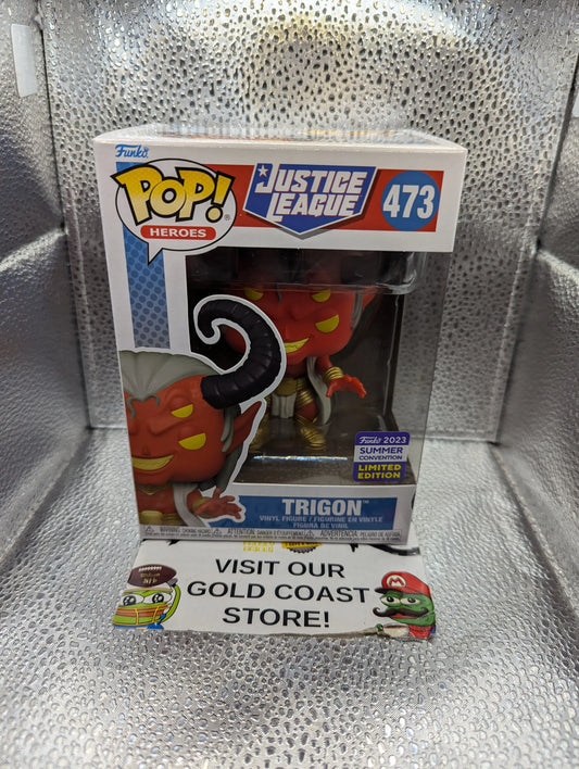 Funko Pop Vinyl TRIGON 473 Summer Convention 2023 Justice League FRENLY BRICKS - Open 7 Days