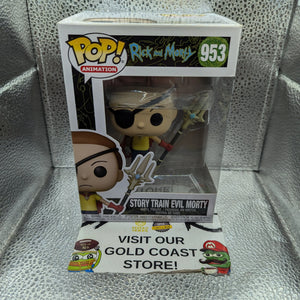 Funko Pop Vinyl Story Train Evil Morty 953 FRENLY BRICKS - Open 7 Days