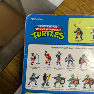 1991 Playmates Toys LIEUTENANT LEO TMNT Action Figure in Pack UNPUNCHED *box damage* FRENLY BRICKS - Open 7 Days