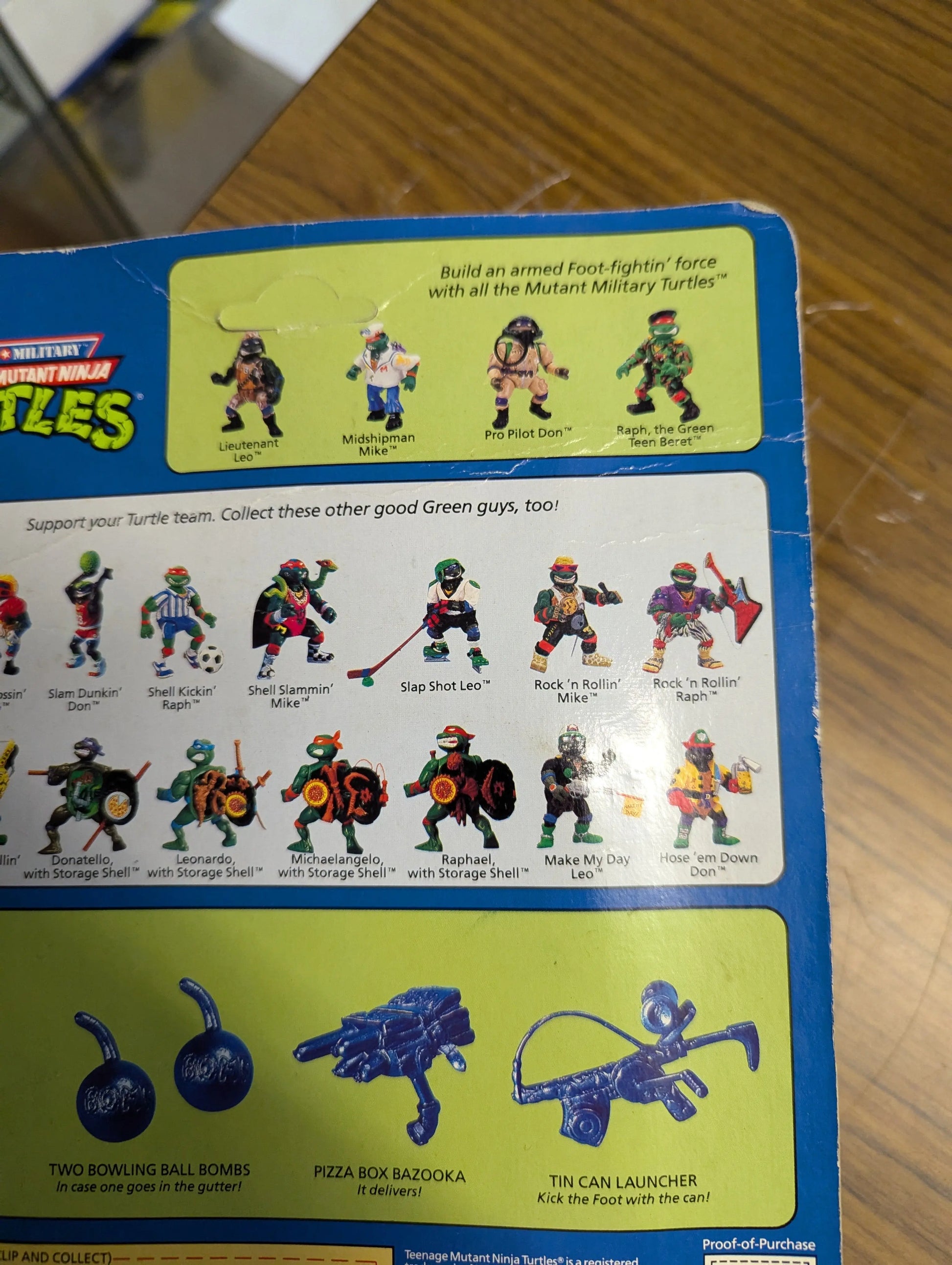 1991 Playmates Toys LIEUTENANT LEO TMNT Action Figure in Pack UNPUNCHED *box damage* FRENLY BRICKS - Open 7 Days