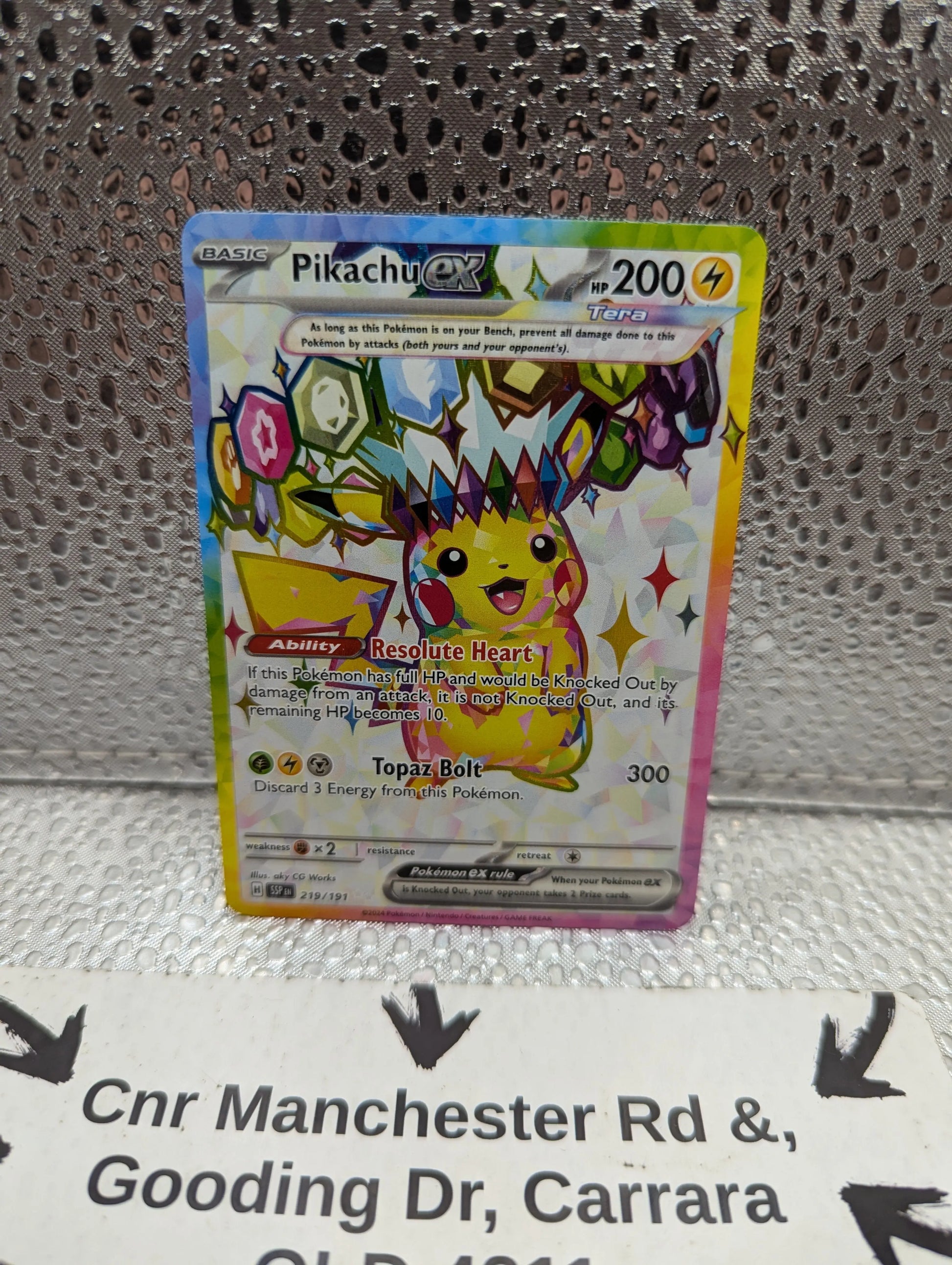 Pokémon TCG Pikachu ex 219/191 Ultra Rare Surging Sparks FRENLY BRICKS - Open 7 Days