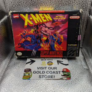 X-Men Mutant Apocalypse (Super Nintendo SNES) W/ Box Authentic FRENLY BRICKS - Open 7 Days