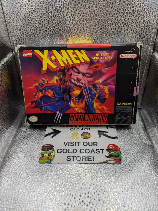 X-Men Mutant Apocalypse (Super Nintendo SNES) W/ Box Authentic FRENLY BRICKS - Open 7 Days