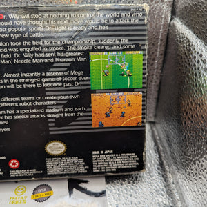 Mega Man Soccer, (SNES) Box and Paper Sheet FRENLY BRICKS - Open 7 Days