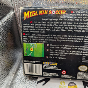 Mega Man Soccer, (SNES) Box and Paper Sheet FRENLY BRICKS - Open 7 Days