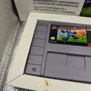 Mega Man Soccer, (SNES) Box and Paper Sheet FRENLY BRICKS - Open 7 Days