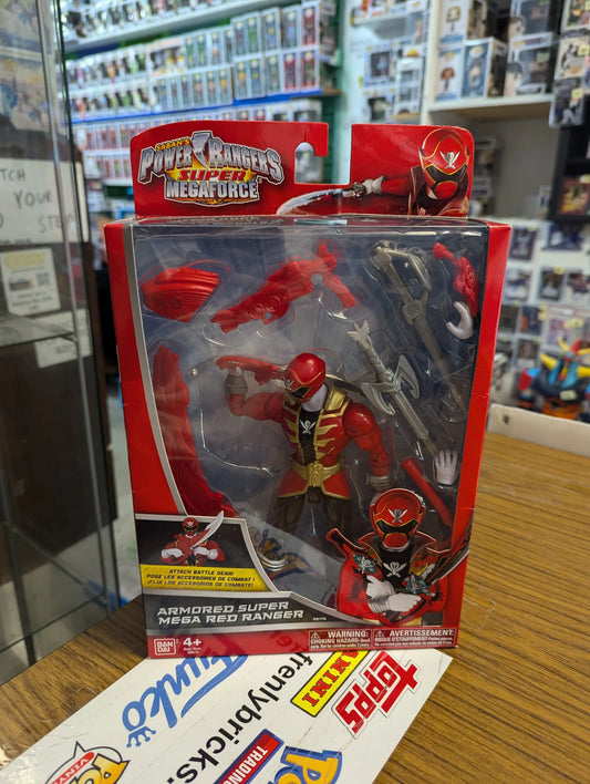 Power Rangers Super Megaforce Armored Super Mega Red Ranger 7" Figure Bandai FRENLY BRICKS - Open 7 Days