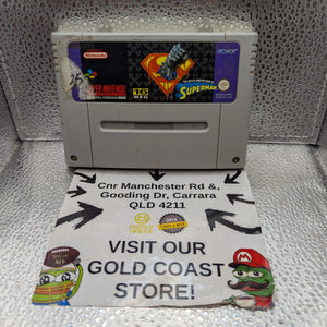 The Death and Return of Superman Super Nintendo SNES Game Cartridge PAL FRENLY BRICKS - Open 7 Days